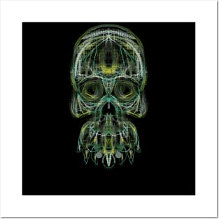 Electroluminated Skull - Zombie Posters and Art